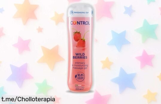 Gel de masaje corporal Control Wild Berries con tapón masajeador, ¡aprovéchate del precio loco que te hará sentir como en un momento mágico!