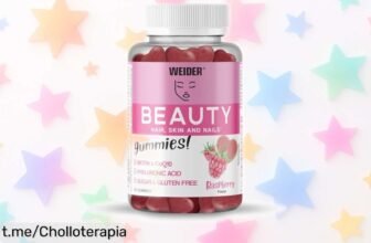 Gominolas Weider Beauty Gummies sin azúcar ni gluten: pack de 40 unidades a un precio irrepetible para lucir piel, uñas y pelo como nunca. ¡No te las puedes perder!