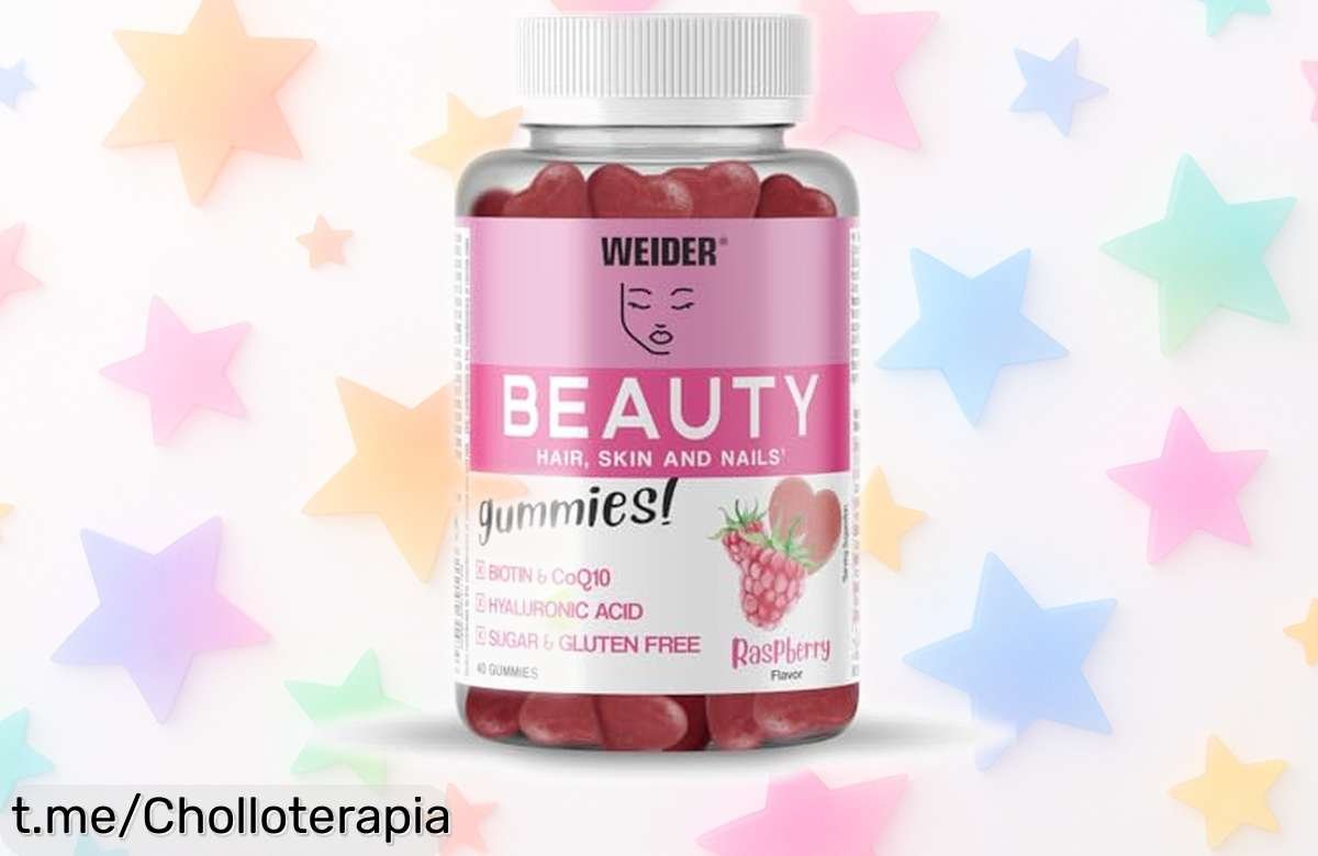 Gominolas Weider Beauty Gummies sin azúcar ni gluten: pack de 40 unidades a un precio irrepetible para lucir piel, uñas y pelo como nunca. ¡No te las puedes perder!