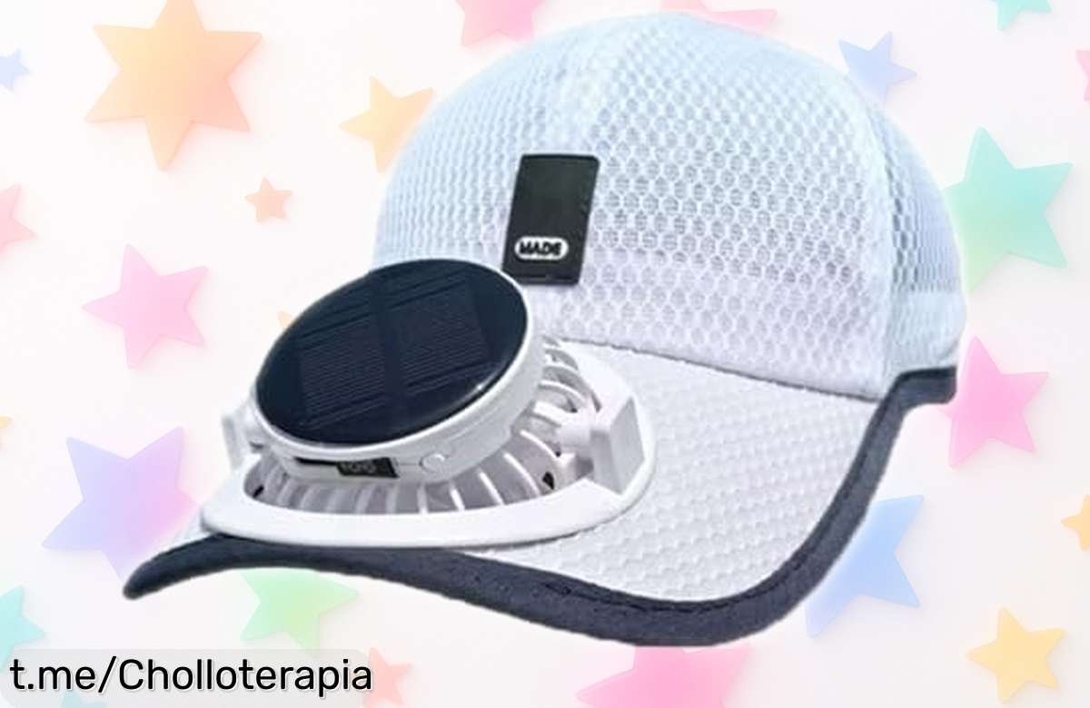 Gorra con ventilador solar recargable que protege tu cara y cuello mientras te diviertes, ¡regalo a precio de escándalo que no puedes dejar escapar!