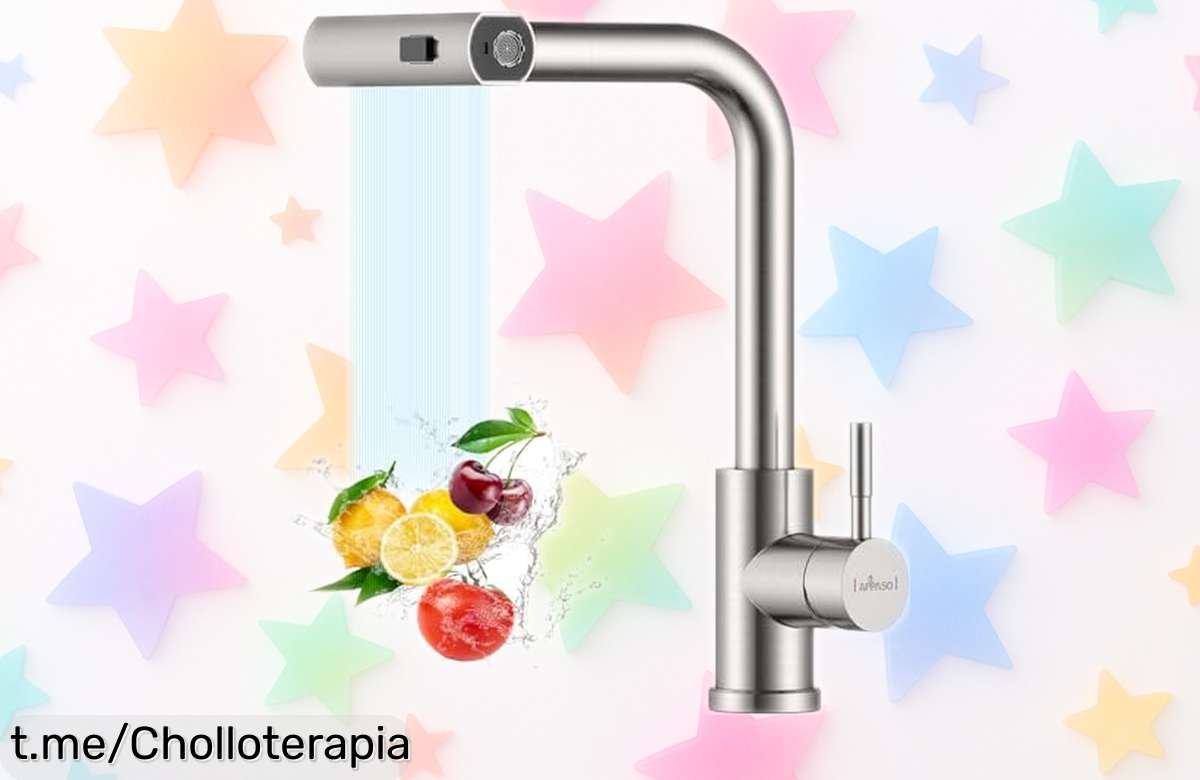 Grifo de cocina Appaso Waterfall con salida extraíble y 3 modos, a precio excepcional que no se repite: ¡Renueva tu espacio sin gastar de más!