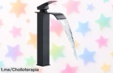 Grifo monomando Hevenaov con caño tipo cascada: rebaja increíble para transformar tu baño en un espacio de lujo, ¡no dejes pasar este super chollo que te hará disfrutar cada lavado!