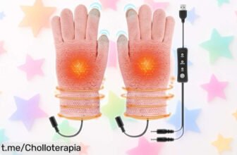 Guantes calefactores USB para mujer que calentaran tus manos en 3 niveles y son táctiles, ¡aprovecha este precio de ganga antes de que se agoten!