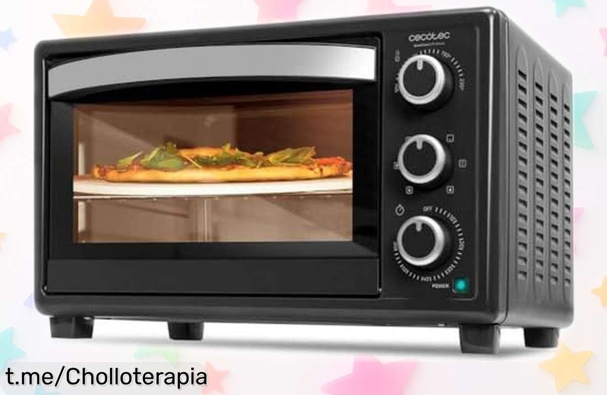 Horno de sobremesa Cecotec Bake&Toast 2600 con piedra para pizza que hará crujir tus recetas, ¡aprovecha este ofertón y disfruta cada bocado como recién salido del horno!