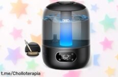 Humidificador DREO para bebés, ¡un ofertón que garantiza noches tranquilas con su niebla fría de hasta 30 horas! No dejes pasar esta oportunidad única.
