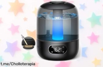 Humidificador DREO para bebés, ¡un ofertón que garantiza noches tranquilas con su niebla fría de hasta 30 horas! No dejes pasar esta oportunidad única.