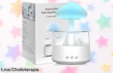 Humidificador y difusor de aromas con luces LED que transforma tu espacio en un hogar acogedor, ¡no te pierdas este ofertón para relajarte al máximo!