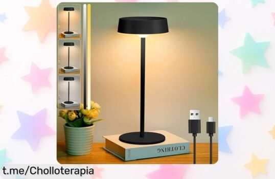 Ilumina tu vida con la lámpara de mesa solar HOTUT: un ofertón que se recarga al sol y tiene 3 tonos; convierte cualquier rincón en el lugar perfecto, ¡aprovéchalo ya!