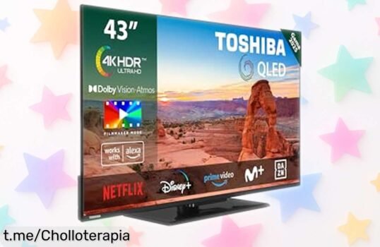 Impactante televisor 43 QLED Toshiba con imagen 4K Ultra HD y sonido envolvente a precio regalado, no te pierdas esta oportunidad de disfrutar cada película como nunca.