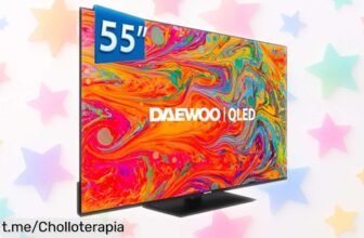 Impactante televisor Smart TV Daewoo 55DM65QV de 55 con QLED y Dolby Atmos, ahora a un precio que ni te imaginas. Vive tus series como nunca antes, corre que vuela esta oferta.