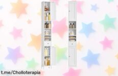 Impresionante armario alto VASAGLE para baños a un precio increíblemente bajo: optimiza tu espacio con estilo y seguridad, no dejes pasar esta oportunidad única.