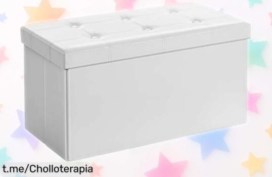 Impresionante banco puff SONGMICS con espacio para 80 litros y soporte de 300 kg, ¡rebajado a un precio loco! Dale estilo y funcionalidad a tu hogar ahora mismo.