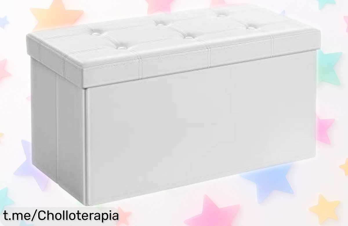 Impresionante banco puff SONGMICS con espacio para 80 litros y soporte de 300 kg, ¡rebajado a un precio loco! Dale estilo y funcionalidad a tu hogar ahora mismo.