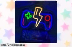 Impresionante cartel de neón gaming QXMH con luz LED USB a precio rebajado, ¡dale vida a tu sala y mejora tus partidas al instante!
