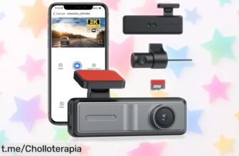 Impresionante doble cámara para coche YGiTK con visión nocturna y grabación 24/7, ¡un super chollo que protege tu seguridad sobre ruedas!