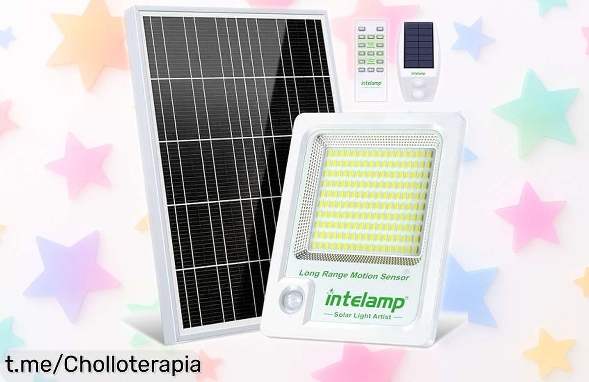 Impresionante foco LED solar Intelamp con mega batería y control remoto, ¡aprovéchalo ya! Luce tu jardín como nunca a un precio brutal que no puedes dejar pasar.