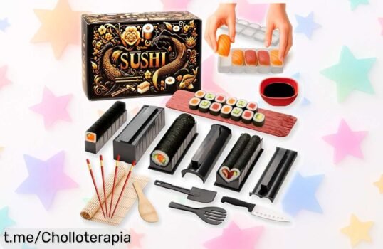 Impresionante kit completo para hacer sushi Pukpu: 20 piezas, incluye todo lo necesario y ¡ahora a un precio de ganga que no podrás dejar pasar! Prepáralo como un chef profesional.