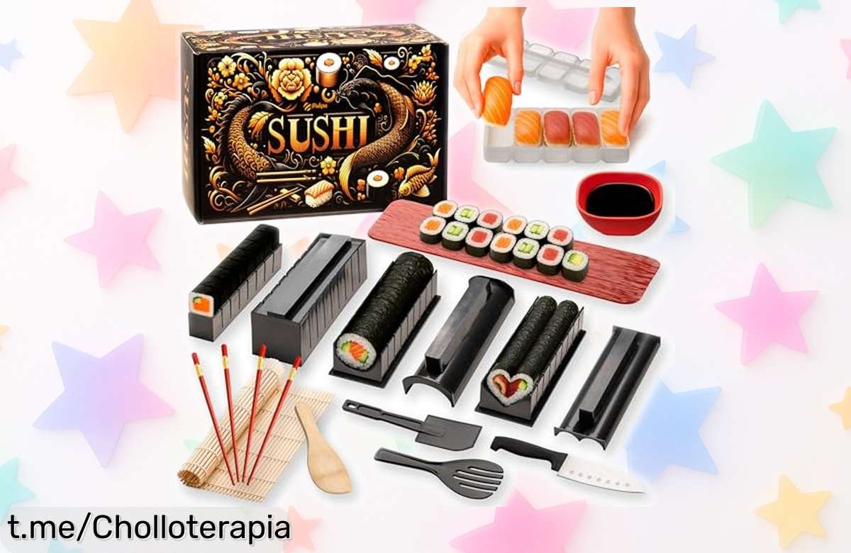 Impresionante kit completo para hacer sushi Pukpu: 20 piezas, incluye todo lo necesario y ¡ahora a un precio de ganga que no podrás dejar pasar! Prepáralo como un chef profesional.