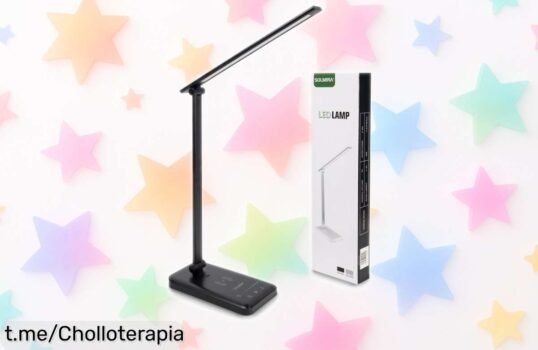 Impresionante lámpara de escritorio con cargador inalámbrico y 42 LEDs, ¡rebajada a un precio locazo! Dale un brillo único a tu espacio de trabajo y disfruta el momento.