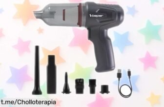 Impresionante mini aspiradora y soplador 2 en 1 BEPER P202ASP410, antes caro y ahora a un precio imbatible; ¡dale vida a tu hogar y coche sin gastar una fortuna!