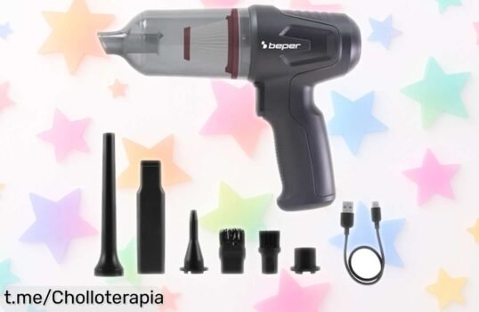 Impresionante mini aspiradora y soplador 2 en 1 BEPER P202ASP410, antes caro y ahora a un precio imbatible; ¡dale vida a tu hogar y coche sin gastar una fortuna!