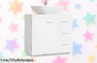 Impresionante mueble bajo lavabo VASAGLE con 3 cajones y 2 compartimentos: ¡aprovecha este chollo para poner orden en tu baño sin complicaciones!