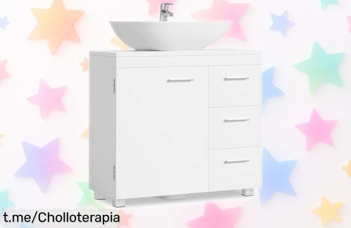Impresionante mueble bajo lavabo VASAGLE con 3 cajones y 2 compartimentos: ¡aprovecha este chollo para poner orden en tu baño sin complicaciones!