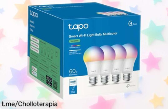 Impresionante pack de 4 bombillas LED Tapo L530E con control desde el móvil y compatible con Alexa o Google, ¡cambia la luz en casa a un precio de escándalo que no podrás resistir!