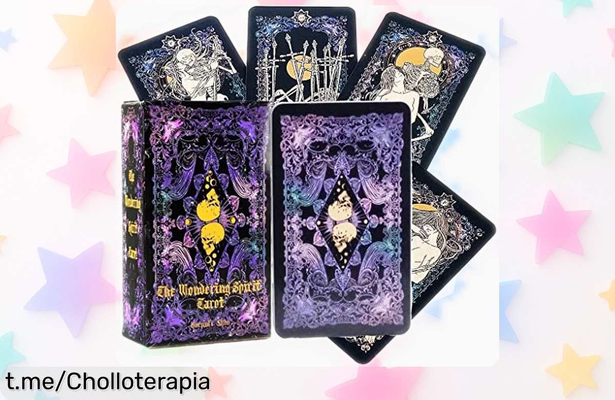 Impresionante pack de 78 cartas de Tarot con diseño de esqueleto y manual incluido, ¡no te pierdas este super chollo que hará brillar tu intuición!