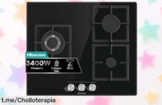 Impresionante placa de gas Hisense GG633B con 3 quemadores y corte de seguridad, ¡rebajada a precio loco para que cocines sin preocupaciones! ¡No te quedes sin ella!