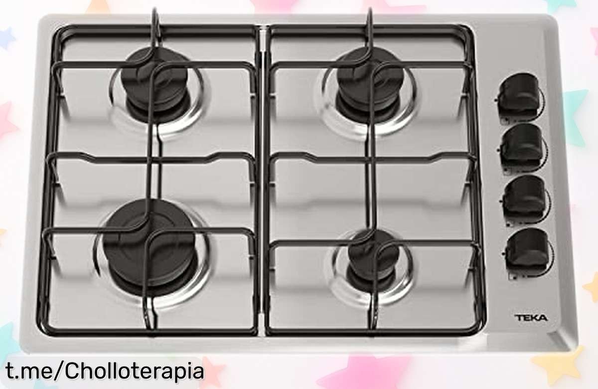 Impresionante placa de gas TEKA HLX 540 KL con cuatro fuegos: cocina a tu ritmo y seguridad garantizada, ¡esta oferta es una verdadera ganga que no puedes dejar escapar!