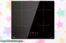 Impresionante placa de inducción Midea con 4 zonas y control táctil, ¡súbete al ritmo de la cocina! Ofertón inigualable que hará brillar tus platillos. No te lo pierdas.