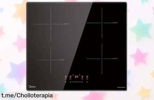 Impresionante placa de inducción Midea con 4 zonas y control táctil, ¡súbete al ritmo de la cocina! Ofertón inigualable que hará brillar tus platillos. No te lo pierdas.