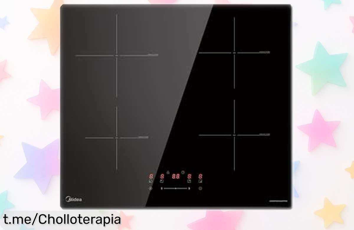 Impresionante placa de inducción Midea con 4 zonas y control táctil, ¡súbete al ritmo de la cocina! Ofertón inigualable que hará brillar tus platillos. No te lo pierdas.