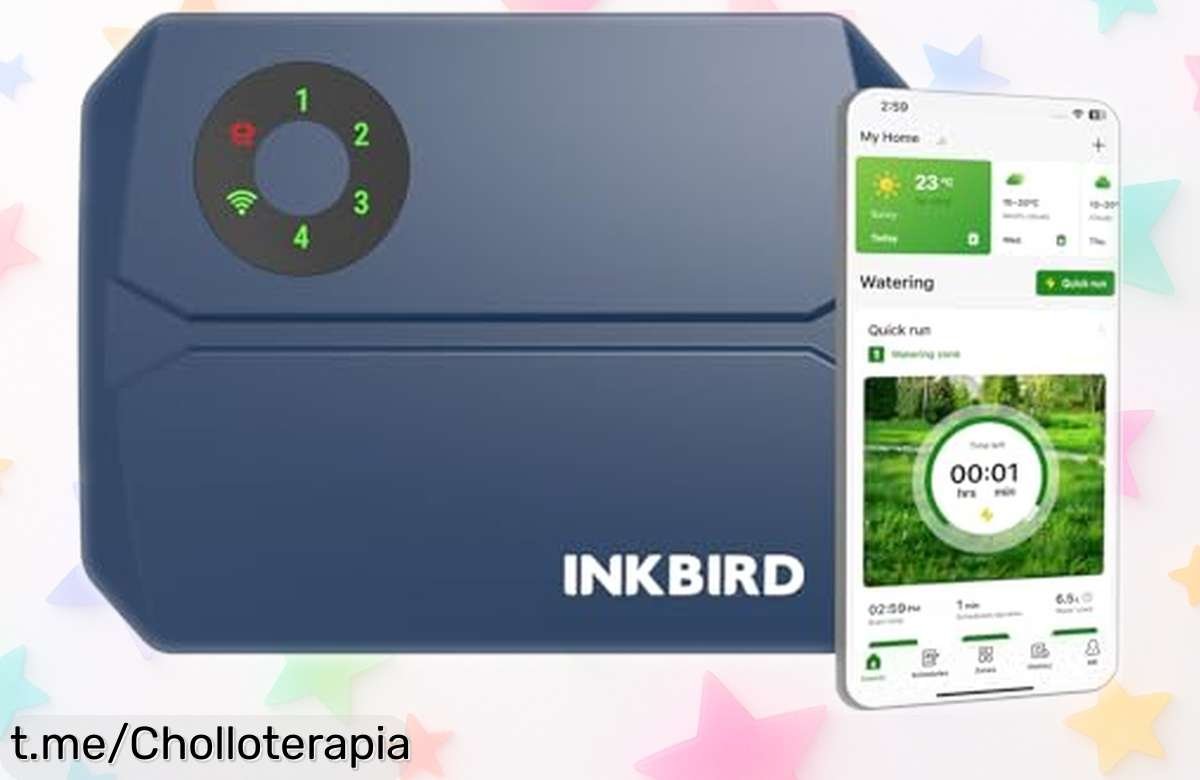 Impresionante programador de riego wifi Inkbird IIC401, controla tu jardín desde el móvil y da la bienvenida al verde ¡No te pierdas este chollazo por su precio rebajado!