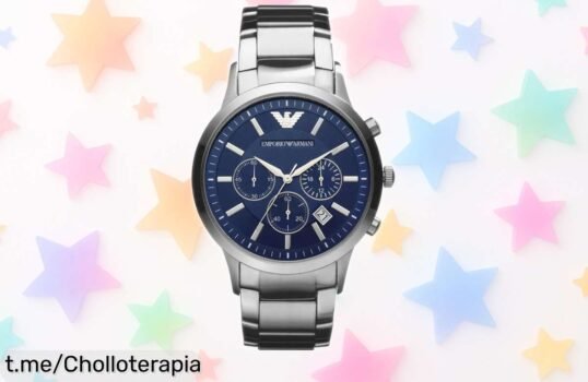 Impresionante reloj de hombre con cronógrafo y brazalete de acero Emporio Armani AR2448 a un precio escandaloso que te hará sentir genial cada vez que lo mires.