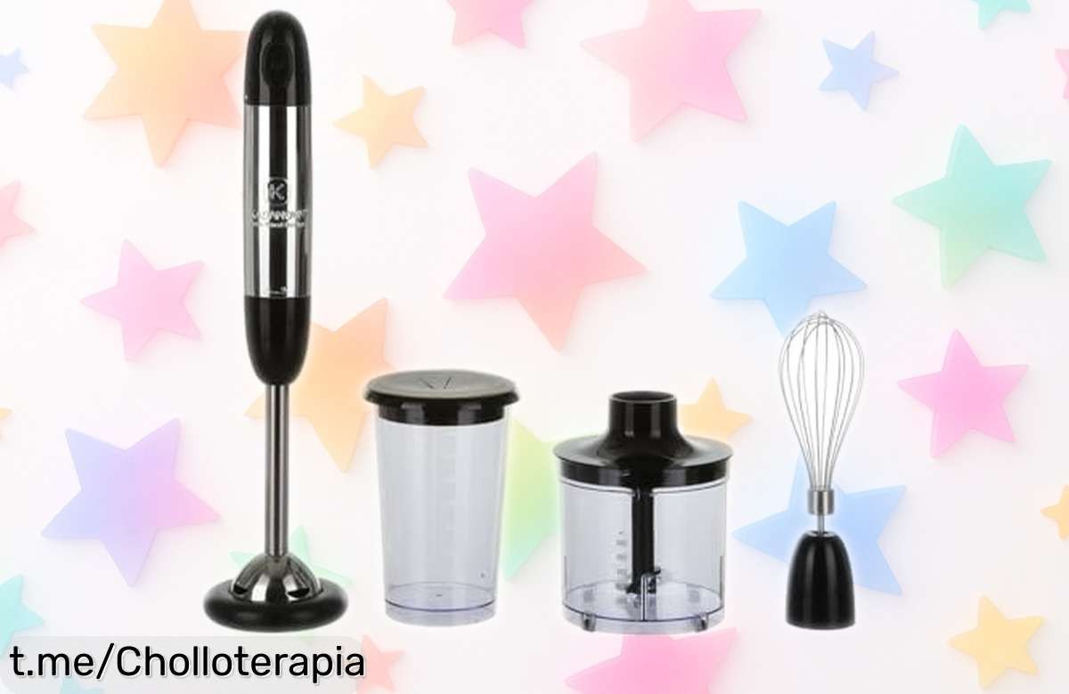 Impresionante set de batidora Luca Trazzi con picadora y varilla a precio de ganga, un chollo perfecto para hacer magia en la cocina. ¡No te lo pierdas!