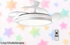 Impresionante ventilador de techo TOP VENTAS con aspas invisibles y luz LED, ¡rebajado a un precio que es una ganga! Dale estilo a tu hogar y disfruta cada momento en calma.