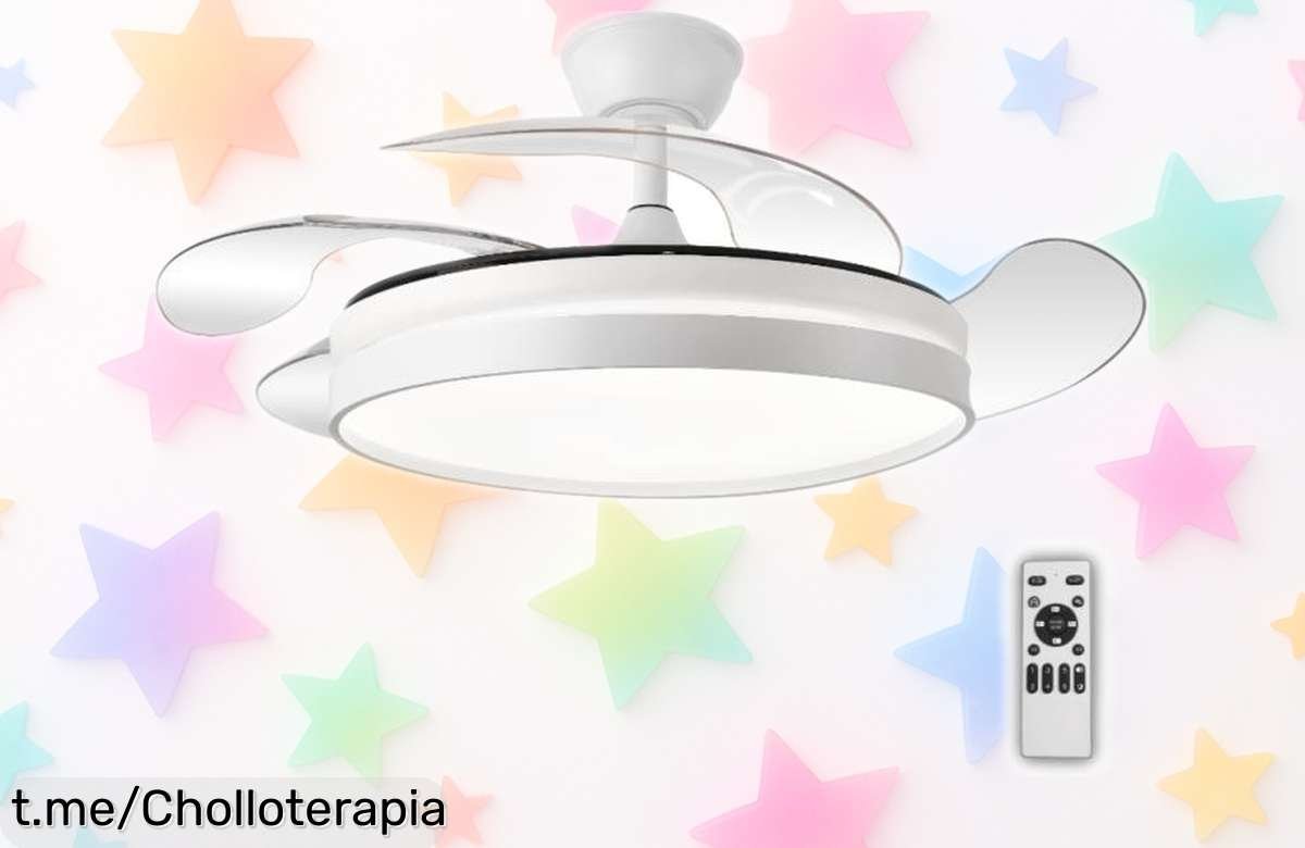 Impresionante ventilador de techo TOP VENTAS con aspas invisibles y luz LED, ¡rebajado a un precio que es una ganga! Dale estilo a tu hogar y disfruta cada momento en calma.