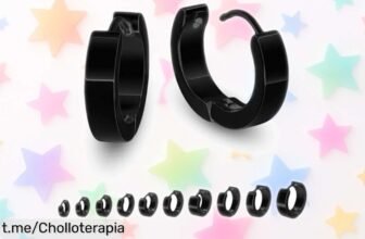 Impresionantes aros de acero inoxidable negro SoulCats en oferta, lucen siempre perfectos y brillantes, ¡no te quedes sin ellos y haz que tu estilo brille ahora!