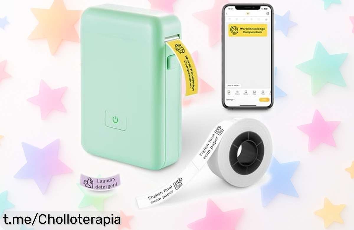 Impresora de etiquetas portátil Vretti Sticker Maker Mini: chollazo wifi para tener todo organizado al instante, ¡cómprala ya y facilita tu vida en un abrir y cerrar de ojos!