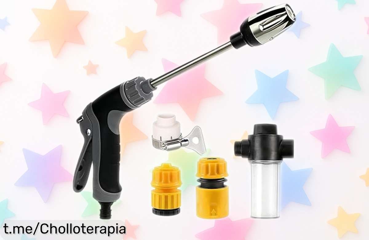 Impulsa tu limpieza con la pistola de alta presión Aquoxis para manguera, ¡ahora a un precio increíble que no dejarás pasar!