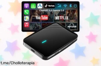 Increíble adaptador CarPlay inalámbrico 3 en 1 para que disfrutes de Netflix y más cine mientras conduces, ¡aprovéchalo antes de que suba su precio loco!