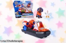 Increíble aerodeslizador de rescate Paw Patrol con Zuma y Chickaletta, ¡disponible a un precio regalado! Las aventuras nunca fueron tan emocionantes para tus peques.