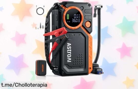Increíble arrancador de batería AstroAI 8000A con compresor y pantalla LED, el chollo que te salvará en carretera ¡Hazte ahora con este todo en uno a un precio de escándalo!