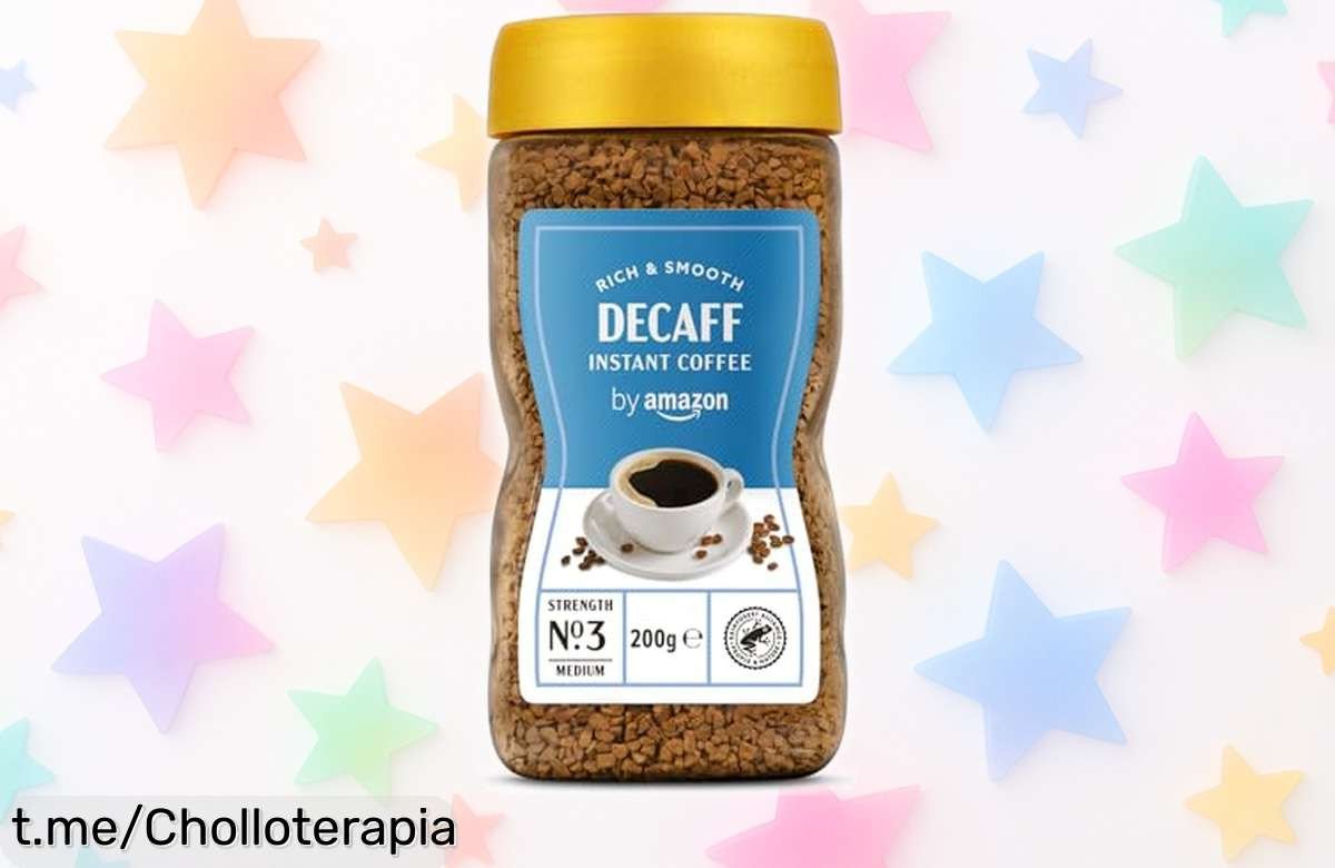 Increíble café soluble descafeinado by Amazon Café, mezcla Arábica y Robusta. ¡Sabor suave y dulce a un precio rebajado que no podrás dejar pasar!