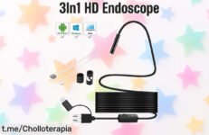 Increíble cámara endoscópica USB con 8 LEDs y cable flexible de 10 metros, ¡la oportunidad perfecta para explorar lo invisible sin complicaciones ni gastar más!
