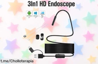 Increíble cámara endoscópica USB con 8 LEDs y cable flexible de 10 metros, ¡la oportunidad perfecta para explorar lo invisible sin complicaciones ni gastar más!
