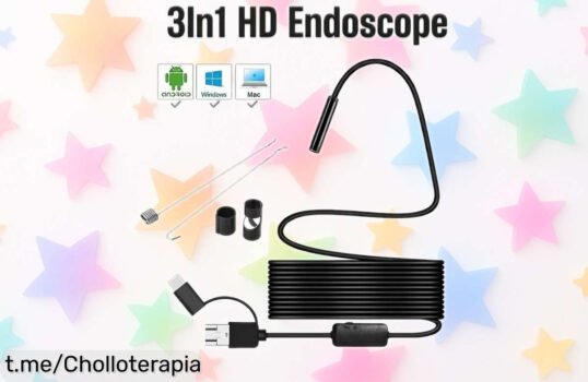 Increíble cámara endoscópica USB con 8 LEDs y cable flexible de 10 metros, ¡la oportunidad perfecta para explorar lo invisible sin complicaciones ni gastar más!