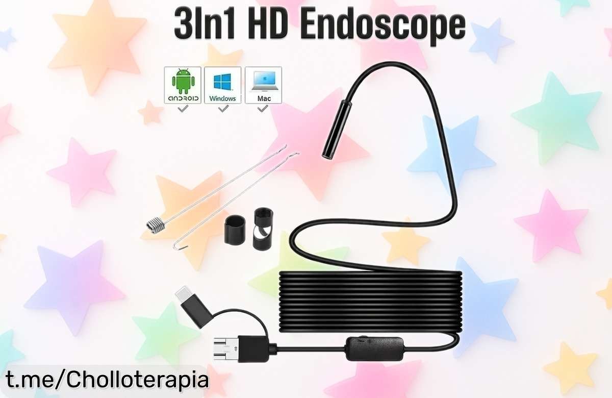 Increíble cámara endoscópica USB con 8 LEDs y cable flexible de 10 metros, ¡la oportunidad perfecta para explorar lo invisible sin complicaciones ni gastar más!